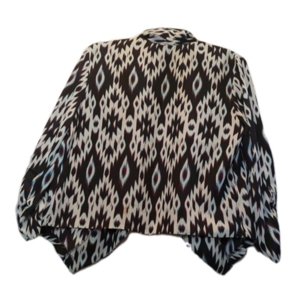 Charlotte Russe NWOT Size XL Black White Open Front Drape Blazer Jacket NWOT - Picture 3 of 16